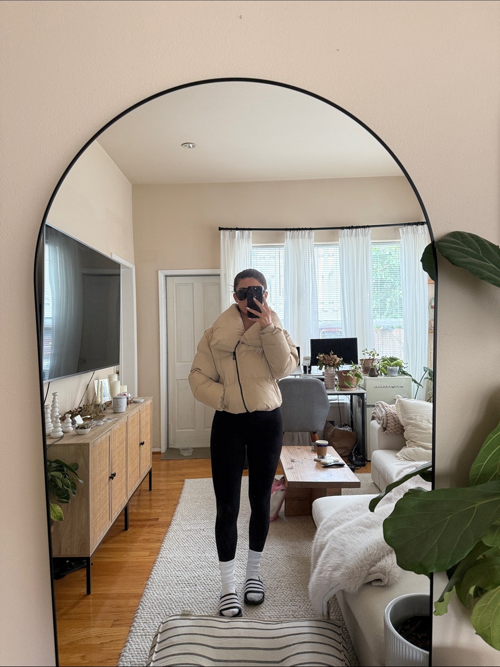 Beige Puffer Jacket